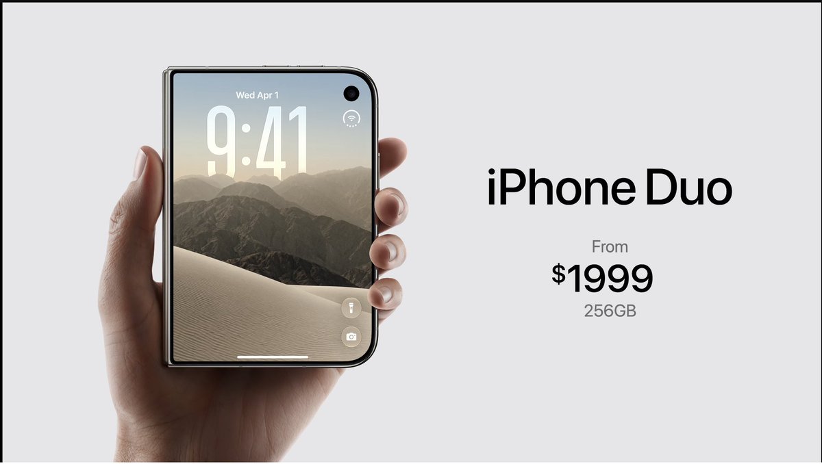 charlieINTEL's tweet photo. The new iPhone Duo costs $1,999 https://t.co/HIX7R1PMxn
