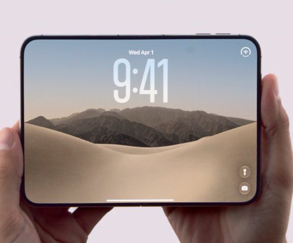 itzbasito's tweet photo. This is what the new Apple Foldable iphone duo look like 🔥 https://t.co/a0MbQWLAdP