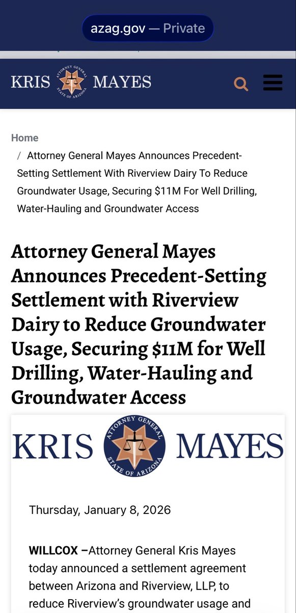 ChampPR's tweet photo. 7. Another rural AZ water win for the people. #WhereWasWarren
https://t.co/VDplPjNOUE https://t.co/2adPq7eRb6