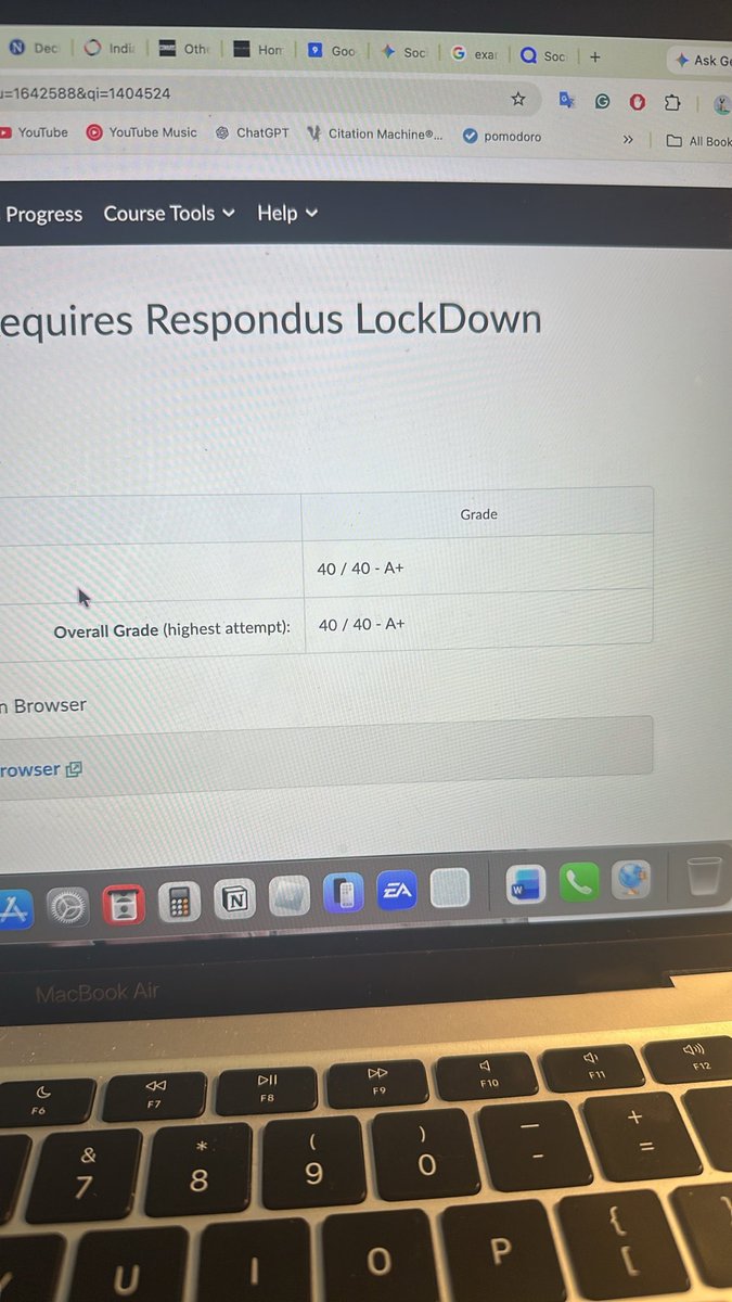 eastofisolde's tweet photo. first quiz of the semester i’m #goated https://t.co/dQBbULS80w