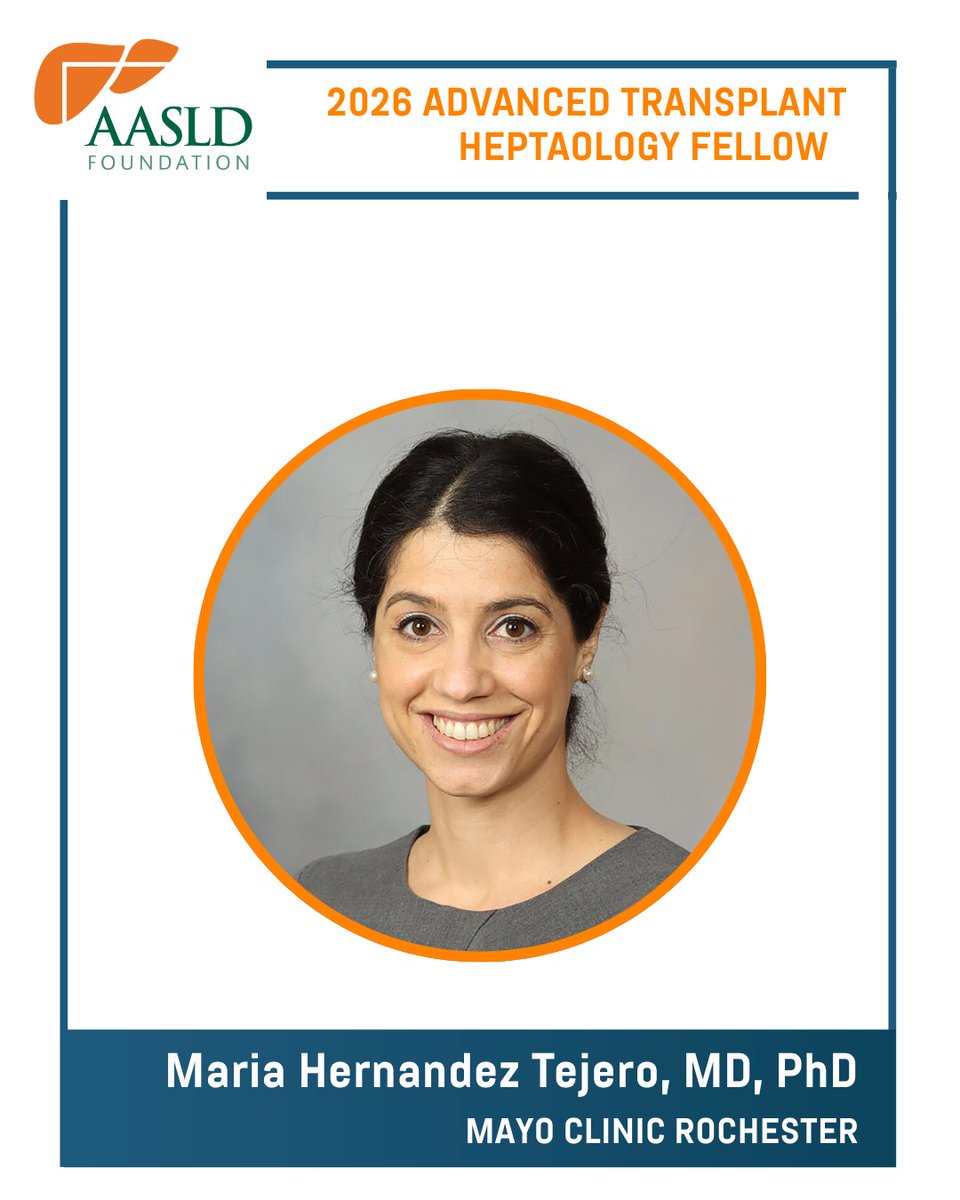 AASLDFoundation's tweet photo. Congratulations to Samira Ali, MD, Previn Ganesan, MD, MPH, Maria Hernandez Tejero, MD, PhD, and Robert M. Hughes, MD, PhD, recipients of the #Advanced/Transplant Hepatology Fellow Award! https://t.co/Z7fephwfb4