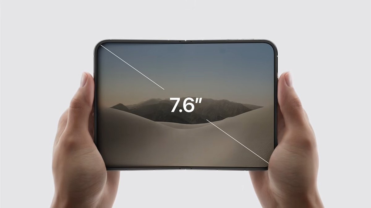 gizmodojapan's tweet photo. 【iPhone Duo】
7.6インチのSuper Retina XDRのメインディスプレイ。
5.4インチのカバーディスプレイ。
Apple Pencilに対応（iPhone初）
サイドボタンにTouch IDあり！
スピーカーが上下にあり、サウンドも良さそう。
#AppleEvent https://t.co/aNorHZ91X1