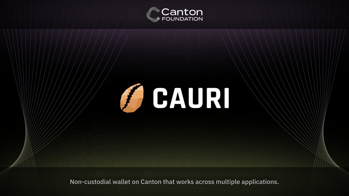 CantonFdn's tweet photo. A practical problem in most ecosystems is that your identity on one application doesn't carry over to the next.

@CauriWallet, a non-custodial wallet on Canton, addresses this using external party IDs, so a single wallet identity can work consistently across multiple applications rather than starting from scratch each time.

Small detail, meaningful difference in how the ecosystem actually feels to use.
