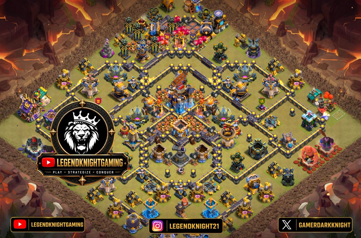 GamerDarkknight's tweet photo. Town hall 18 Legend league base layout

Base Link

https://t.co/5omLBpZap6

For more base links check my youtube channel 

https://t.co/FF0tZZnjzs

#clashofclans #coc #gaming #probases #elitebases #baselayouts #trending #viral https://t.co/S1FJptgGja
