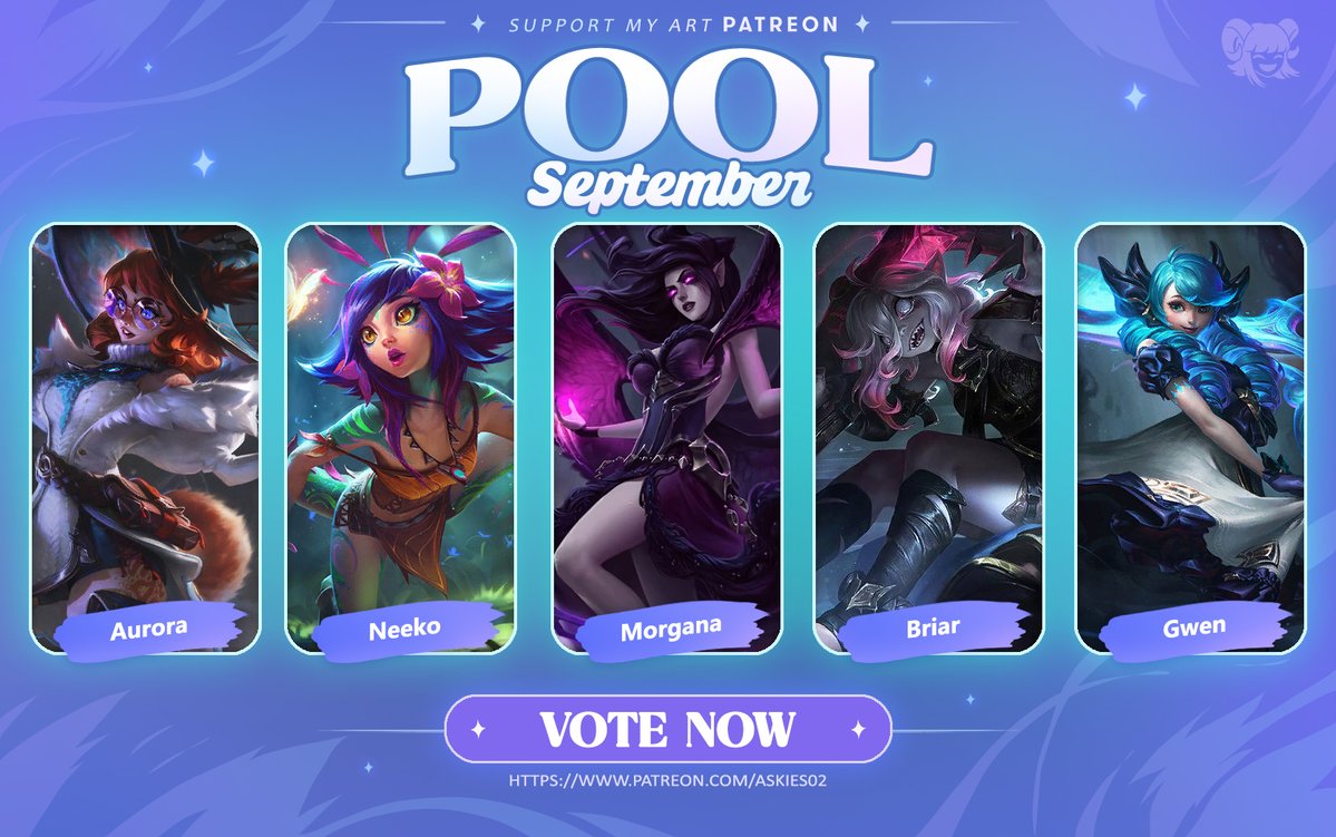 ASkies02's tweet photo. September poll is here! 
You can vote on my P4tre0n https://t.co/gepk3Fog6k