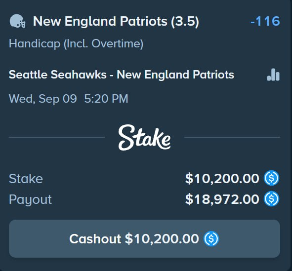 TactBets's tweet photo. THE NFL SEASON IS BACK TONIGHT! 🏈🔥

TO CELEBRATE WE ARE TAKING THE PATRIOTS TO GET THEIR SUPER BOWL REVENGE ON @Stake 

💸 I'm Giving Away $500! ($100 x 5) 💸   

➡️ Follow &amp; Retweet! 
➡️ Comment your Stake username! 
➡️ Tag a friend! https://t.co/tWFOVDRmPz