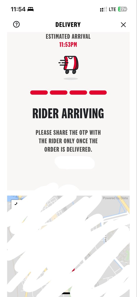 ShettyMahin's tweet photo. @KFC_India my order was delayed for over an hour and was never delivered but now the app shows the order was delivered. Please help me out. Attaching screenshots of the delivery tracking as proof. https://t.co/T2YzEr0vTQ