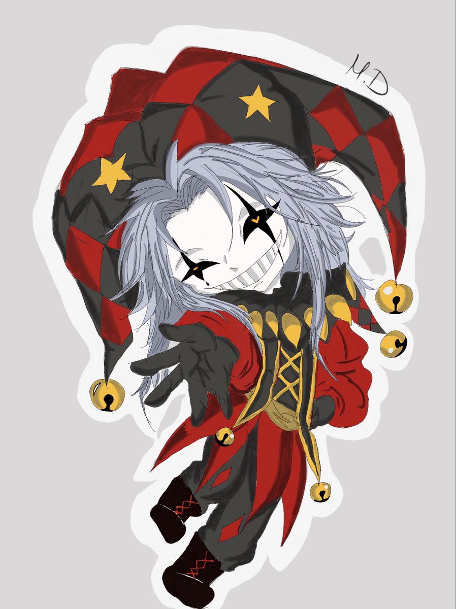 maiku_hime's tweet photo. ステッカーにしようかな？ それともペンダントに？(ﾉ∀`♥)
.
.
.
#thefreakcircus #pierrot #cutepierrot #kawaii #fanart #tfcpierrot #yandere #yandereboyfriend #digitalart #art #digitalartist #procreate #ipadart #chibi #chibipierrot #かわいい #ヤンデレ https://t.co/puXh7wMSJV