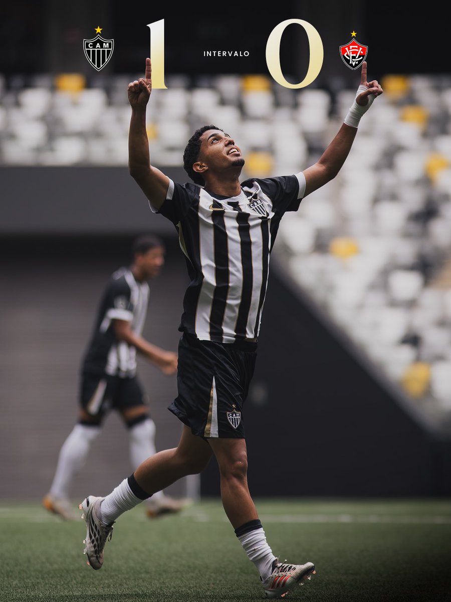 GaloNaBase's tweet photo. Fim de primeiro tempo: Atlรฉtico 1x0 Vitรณria
โฝ Gomide marcou o gol Atleticano
#CriasDoGalo #BrasileiroSub17 #CAMxVIT https://t.co/Nz92PwyA40