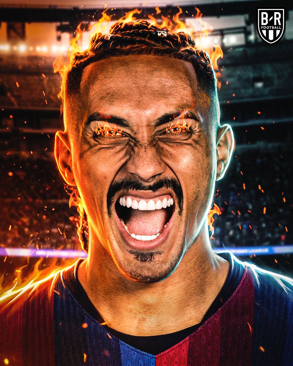 brfootball's tweet photo. Raphinha has started the season on fire for Barcelona 🔥

⚽⚽🎁 vs. Elche
⚽ vs. Atheltic Club
⚽⚽ vs. Rayo Vallecano
⚽ vs. Valencia
⚽⚽ vs. Feyenoord https://t.co/M1NTXw8Ach