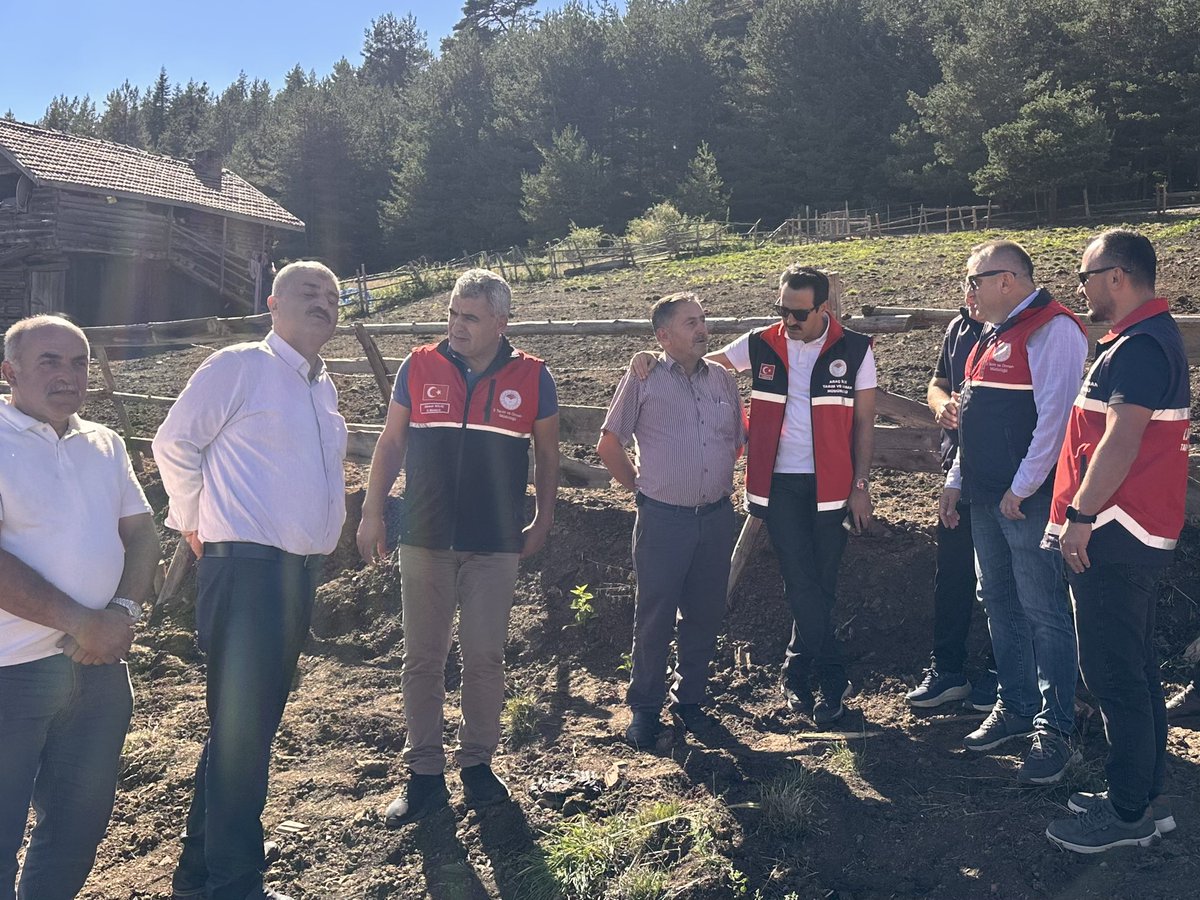 KastamonuTRM's tweet photo. 🐄🌿 Araç İlçemizin Yaylalarında Yetiştiricilerimizle Bir Araya Geldik

Araç ilçemizin Sıragömü, Fındıklı ve Munay yaylalarında hayvancılık faaliyetlerini sürdüren yetiştiricilerimiz ziyaret edilerek, bölgedeki hayvancılık faaliyetleri yerinde incelendi.

📍 Ziyarete; Araç Kaymakamımız Sayın Ali Emre Tekin, İl Tarım ve Orman Müdürümüz Sayın Ahmet Kılıç, İl Müdür Yardımcımız Özcan Gazioğlu, Hayvan Sağlığı ve Yetiştiriciliği Şube Müdürümüz Burak Eminoğlu, Araç İlçe Tarım ve Orman Müdürümüz Bülent Bilen, İl Genel Meclisi Üyeleri Yavuz Yiğit ve İsmail Destireci ile bölge muhtarlarımız katıldı.

🐂 Yaylalarda üretimlerini sürdüren yetiştiricilerimizle bir araya gelinerek hayvancılık faaliyetleri hakkında bilgi alındı; yetiştiricilerimizin talep ve görüşleri dinlendi.

🌱 Yaylalarımızda üretmeye, hayvancılığımızı yaşatmaya ve kırsal kalkınmaya katkı sağlamaya devam eden yetiştiricilerimize emekleri için teşekkür ediyor, bereketli ve bol kazançlı bir üretim sezonu diliyoruz. @TCTarim @ibrahimyumakli