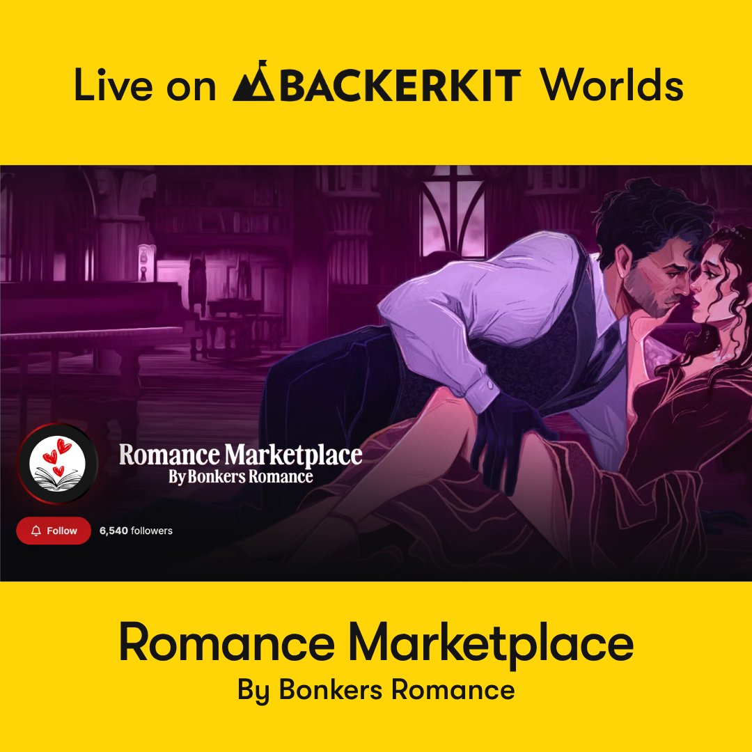 BackerKit's tweet photo. BackerKit Worlds is live, &amp; it's changing where a creator's community comes together. 🌎

💕 Bonkers Romance built a home for the Romance crowdfunding community, so readers can easily find &amp; support the authors they love.

Explore The Romance Marketplace: https://t.co/d8xogiUrkx https://t.co/l6WRbpOGv7