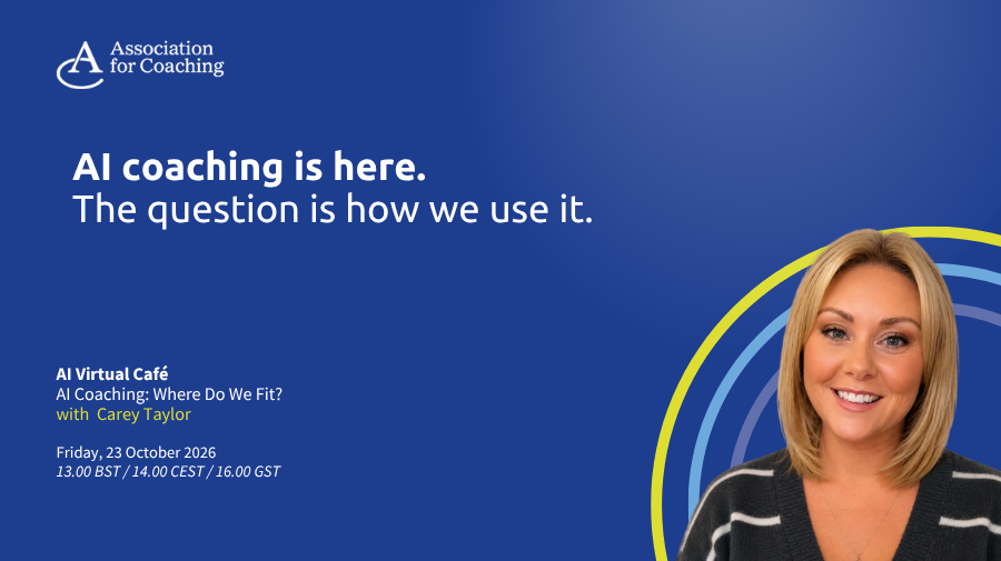 TheACglobal's tweet photo. Join Carey Taylor for an 𝗶𝗻𝘁𝗲𝗿𝗮𝗰𝘁𝗶𝘃𝗲 𝗔𝗜 𝗩𝗶𝗿𝘁𝘂𝗮𝗹 𝗖𝗮𝗳é 𝗲𝘅𝗽𝗹𝗼𝗿𝗶𝗻𝗴 𝘄𝗵𝗲𝗿𝗲 𝗔𝗜 𝗰𝗼𝗮𝗰𝗵𝗶𝗻𝗴 𝗰𝗮𝗻 𝗮𝗱𝗱 𝘃𝗮𝗹𝘂𝗲.

A conversation beyond the hype: https://t.co/gqVYjromhb

#AICoaching #Coaching #AssociationForCoaching #ACGlobal https://t.co/VYMMYLmPr2