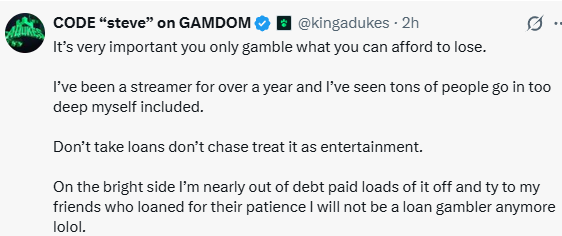 angeloslots's tweet photo. Saw 2 tweets today from @kingadukes that really made my head start moving again. 

We used to stack racks now we are losing them like crazy time to lock the fuc* in! also haven't been to gym in 4 weeks.

So now i decided to not gamble ''off stream'' until 1th of January 2027, won't talk to anyone if it's not stream related, workout 6 days per week. 

Comment if you are up or down this month so far gambling and sol adress, if i cash out on stream today i send you some $$. 

https://t.co/EC1zBmxnbI