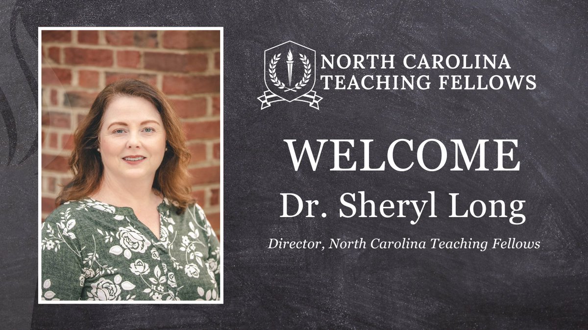 NCTF_Program's tweet photo. Welcome, Dr. Sheryl Long! 🎉 A former NC Teaching Fellow from @MeredithCollege with 30 years of experience in education, Dr. Long has been named the new director of the North Carolina Teaching Fellows program. 🔗 https://t.co/m2Kl8EZggO https://t.co/8iWpdhqu3y