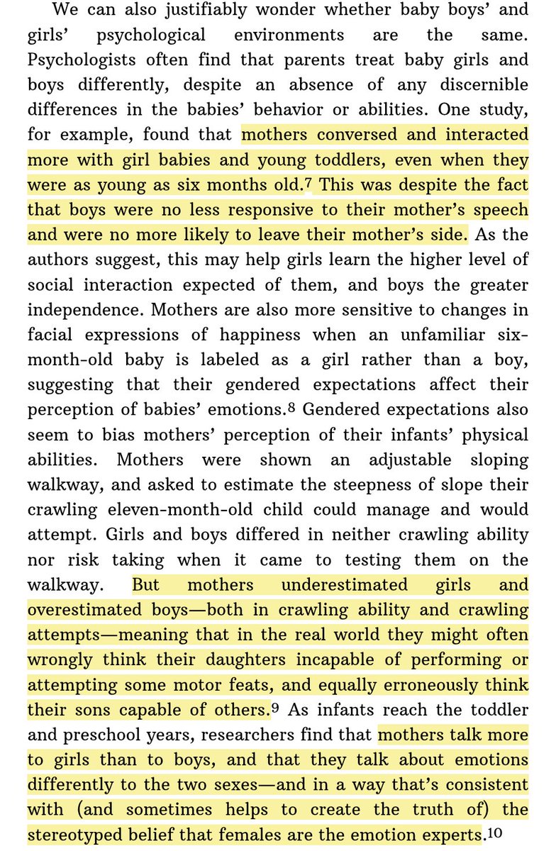 alicirce's tweet photo. Gendered expectations are imposed on babies starting before birth. Adults vary how they interact with infants based on the baby's sex — not the baby's responses.

But the idea of an innate metaphysical gender is comforting since it absolves the parent of perpetuating gender roles https://t.co/bD9KjLOu72