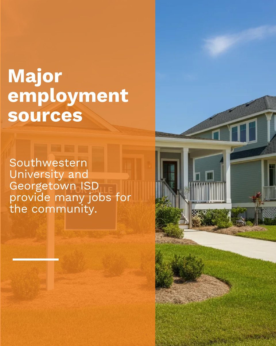 TPSRealtorATX's tweet photo. Southwestern University and Georgetown ISD don’t just provide jobs, they anchor Georgetown’s neighborhoods and shape lifestyle choices for families and professionals alike. How do you see them influencing where you live? https://t.co/fovVKqNkGP