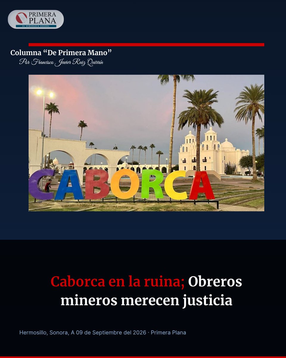 pplanadigital's tweet photo. ✍️ Columna editorial: "¿Así cómo?"

En su columna editorial, el maestro Ruiz Quirrín aborda la lucha de la @ctmsonora  para que 2,500 mineros de La Herradura y Noche Buena reciban el 10% de las utilidades y no solo 90 días de salario.

También pone bajo la lupa la crisis educativa y las cifras de homicidios que reportan el Gobierno federal y el @INEGI_INFORMA . @JavierCTMSonora 

Una columna que abre preguntas incómodas...

➡️https://t.co/v0G7votKDp