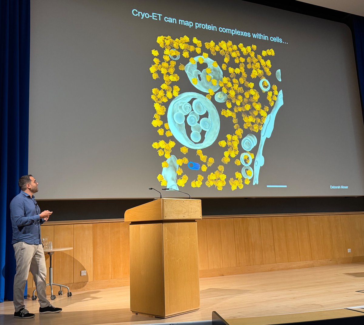 KamounLab's tweet photo. JC De la Concepción @delaconcepcionj giving us a glimpse into the future with structural cell biology--understanding the molecular sociology of the cell #BSPP26 https://t.co/JV1QCyiOIm