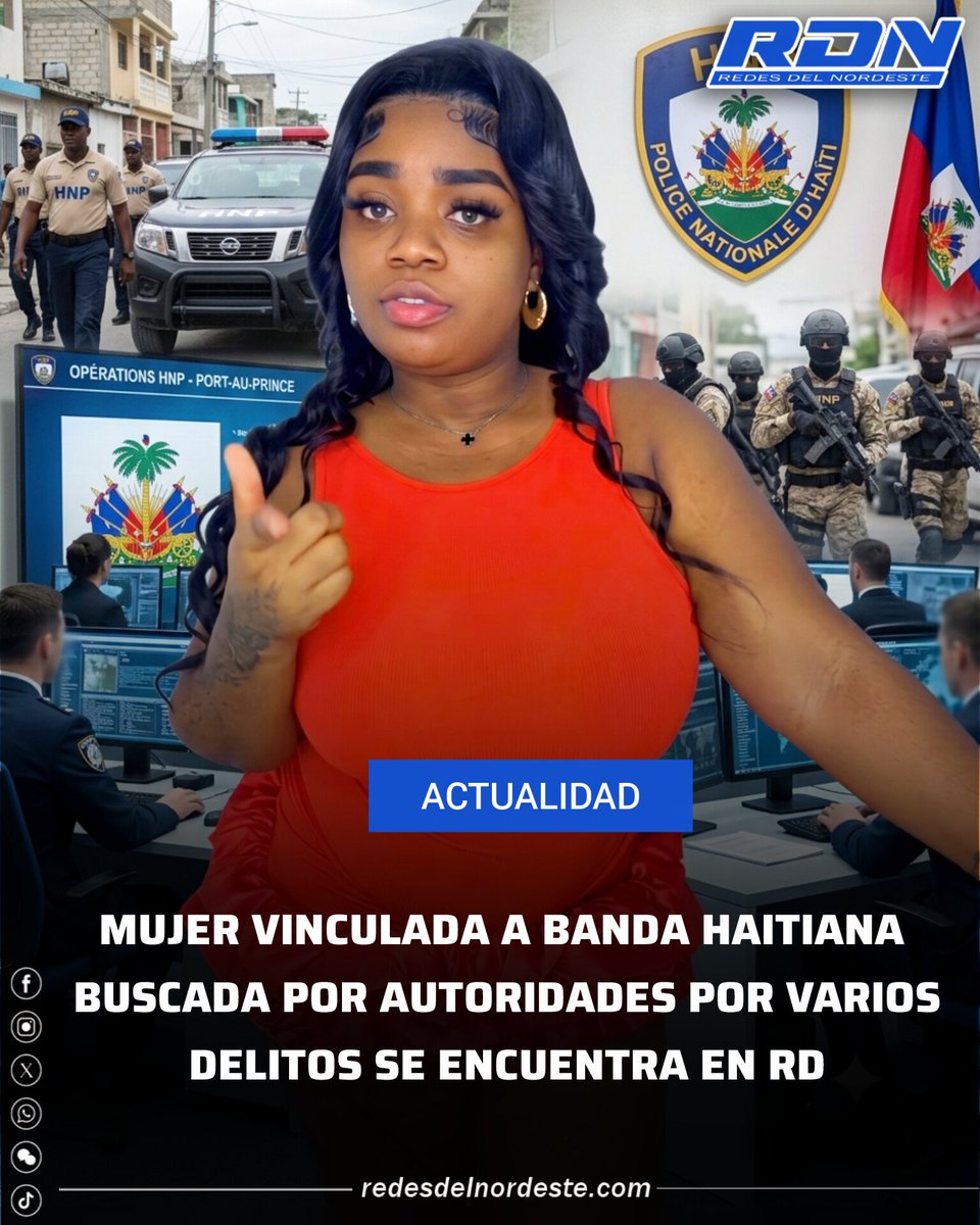 Redesdelnordes1's tweet photo. MUJER VINCULADA A BANDA HAITIANA BUSCADA POR AUTORIDADES POR VARIOS DELITOS SE ENCUENTRA EN RD 

Por: Jeffrey Mendoza 

*La mujer es acusada de d3capit4r a otra mujer a s4ngr3 fría en Haití entre otros delitos.*

https://t.co/dmsHqAvHLM https://t.co/qOlIJvfARd
