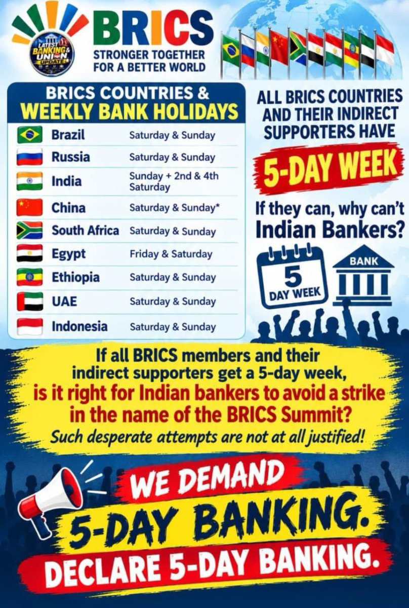 maulikpmodi's tweet photo. #5DayWeekandFairPLI

5 DAYS BANKING — OUR RIGHT
UNILATERAL PLI — WE REJECT
PENDING ISSUES — RESOLVE NOW!
ONE VOICE , ONE STRUGGLE
ONE UNITY
UFBU ZINDABAD
5 DAYS BANKING ZINDABAD!

#FBOIOA 
#5daysBankingandFairPLI
@fboioa_india @nilesh_pawar15 @aiboc_ @NigamBrahmbhatt @rupamsmail https://t.co/ThgqMwYSpv