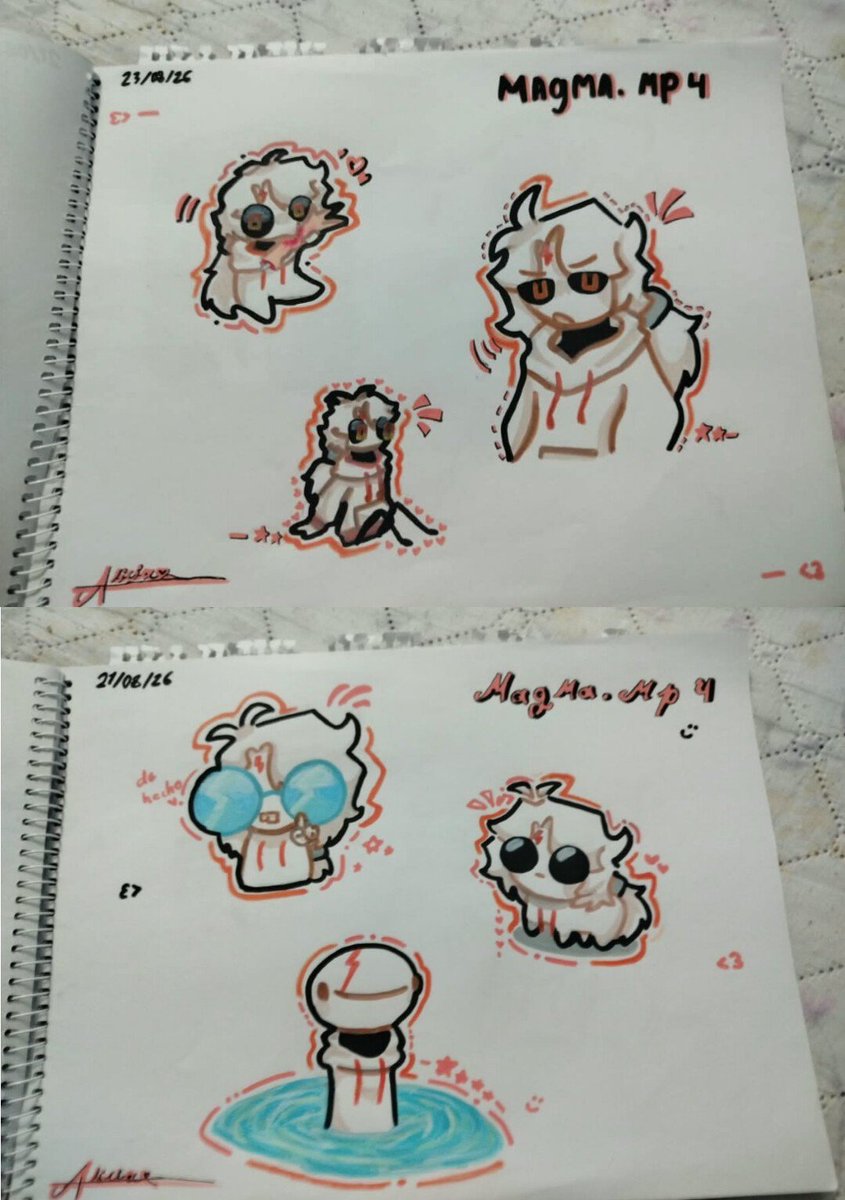 Alicia_Drawn's tweet photo. Unos dibujos y otras cositas que hice en mi tiempo libre (osea mis 6 horas diarias sin luz) 😀
Los dibujos que hice las mayoría son de @nattys_1581
Y de Pinterest 
.
.
.
[#TheMagmaBoiFanart @TheMagmaBoi] https://t.co/9u7qb4uL5p