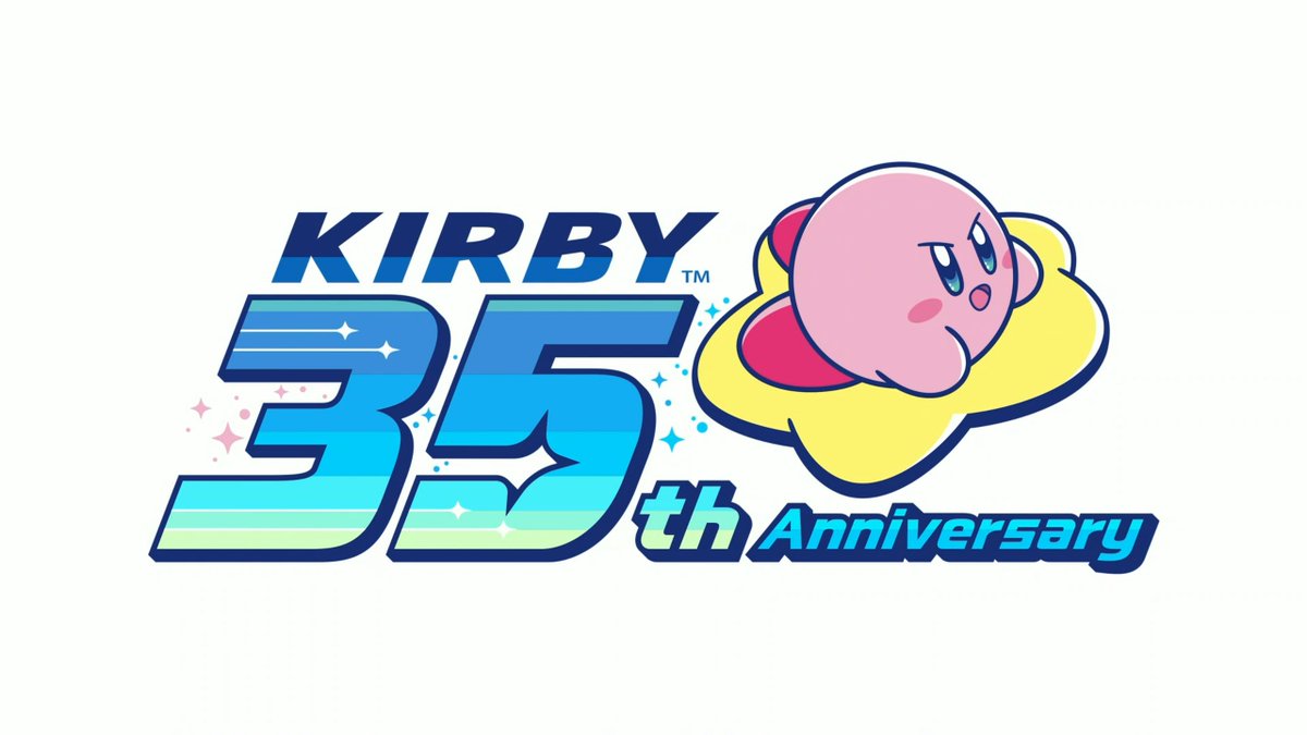 Wario64's tweet photo. Kirby 35th Anniversary logo https://t.co/ZLciFF4ZMQ