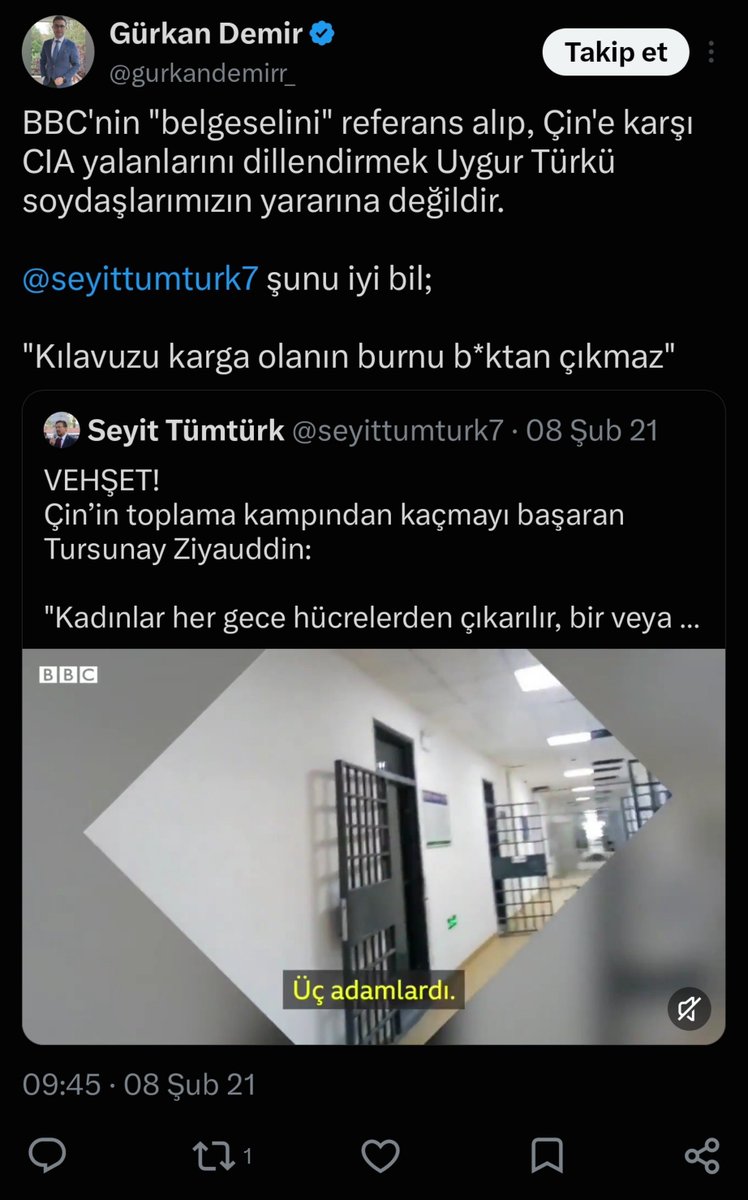 mustafa_aylar's tweet photo. @gurkandemirr_ Uygur Türkleri bu kadar zulüm ve soykırıma uğrarken Çin'in yanında yer alan adam mı bunu söylüyor? 

1979 yılından beri Şiilik/Velayet-i Fakih temelli ideoloji üzerinden bölge ülkelerini kana bulayan Molla Rejimine bir kere de olsa mezhepçilik yapmayın dedin mi? https://t.co/y6AvDBS1UU