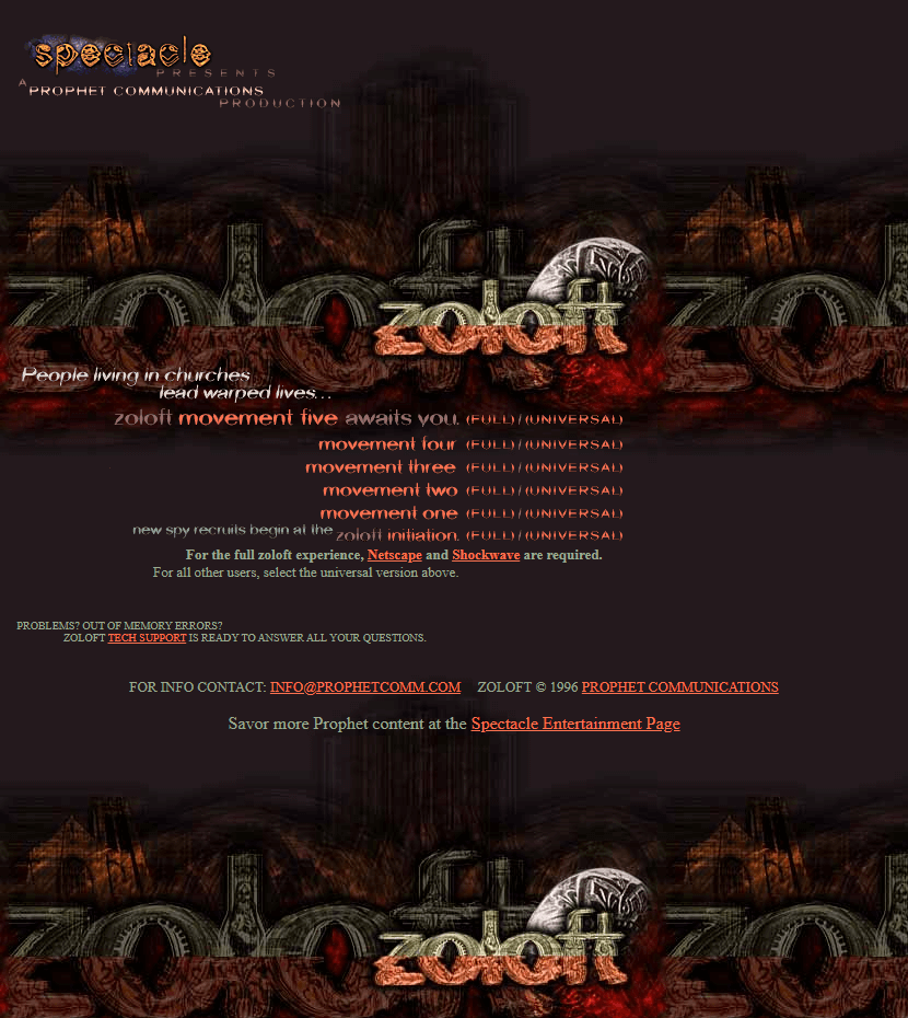 WebDesignMuseum's tweet photo. Grunge Web Design Style in the 1990s

– Spectacle in 1996
– Urban Diary in 1997
��� Conscience Records in 1998 
– p2 output in 1998 https://t.co/CcehBXeoiB