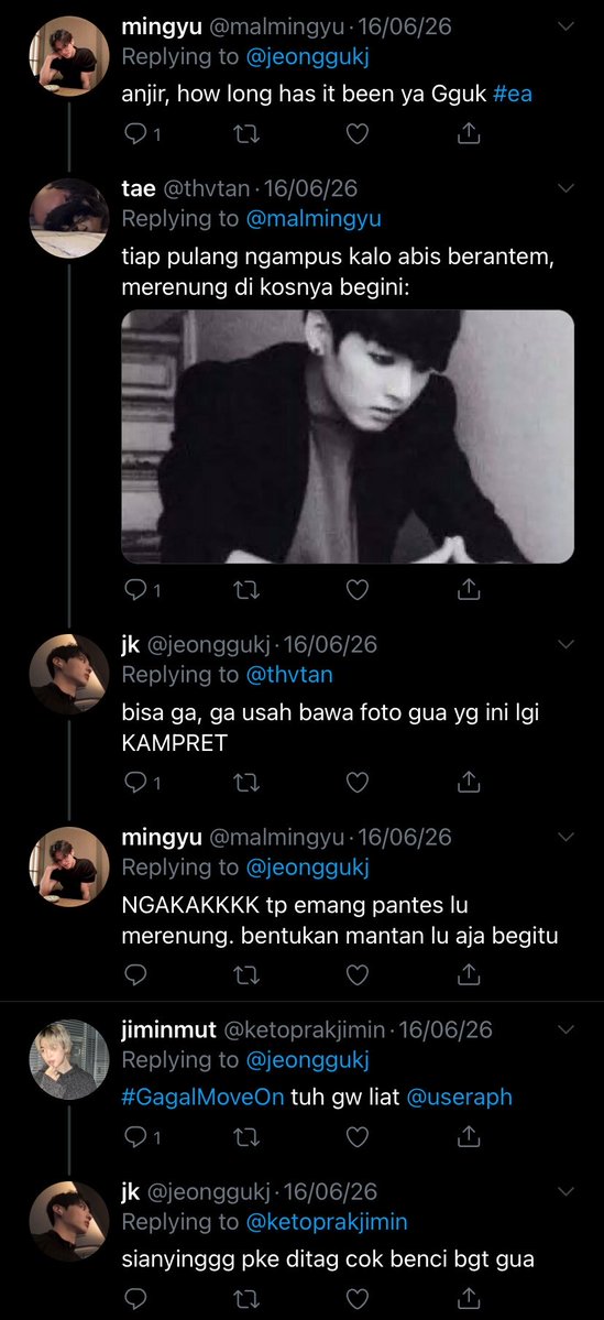 ST4R54Z3's tweet photo. jinkook au 

kata siapa temenan abis putus masih ada rasa? https://t.co/RsWT1Syv84