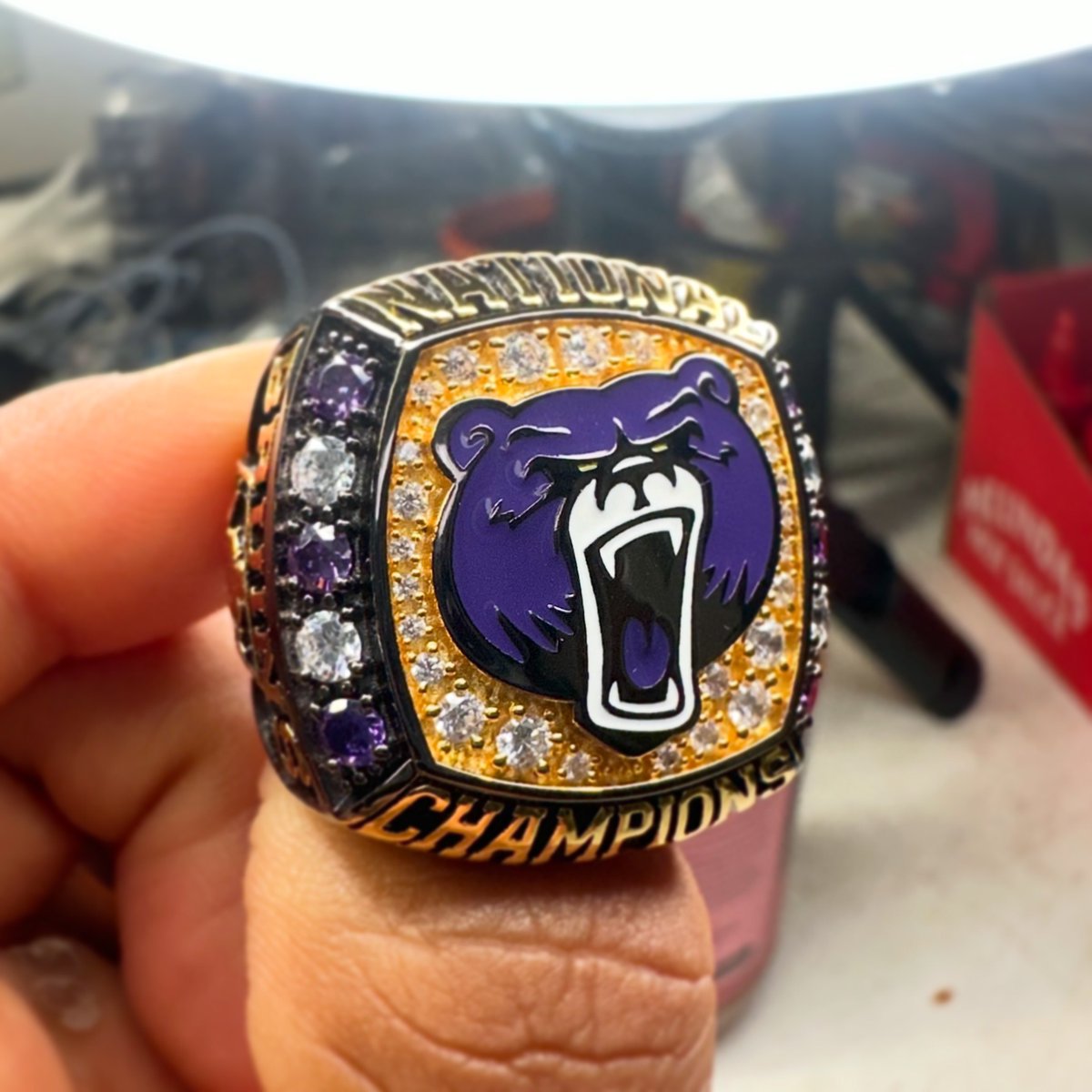 BellevueEsports's tweet photo. Championships are won long before the final match begins; they are built in late-night vod reviews, countless practice hours, and an unwavering commitment to the team standard. We are thrilled to celebrate our Apex Legends team as the official Season 4 Octane Collegiate National Champions with the arrival of their rings. Congratulations to the players for bringing this championship home to Bellevue University and cementing their legacy in collegiate esports history. 🏆👑