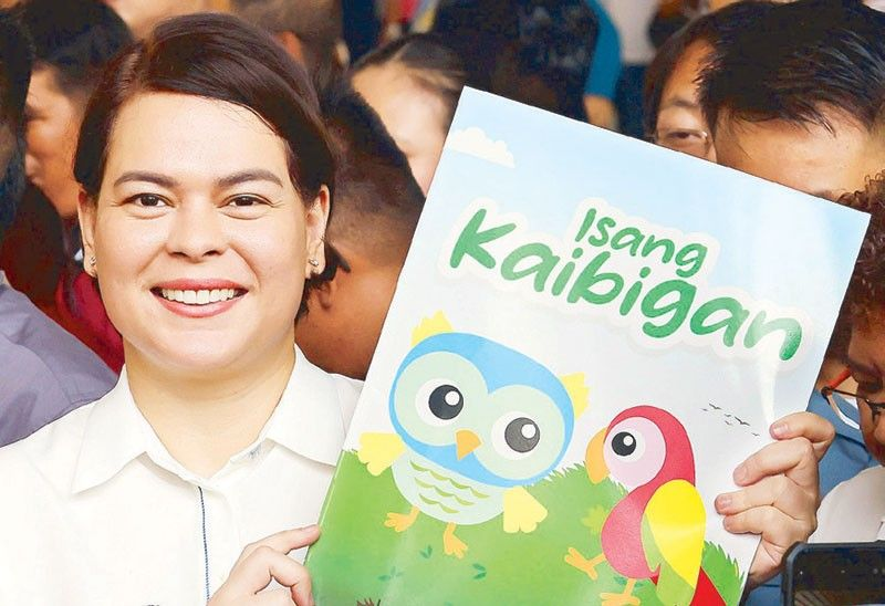 IvanAtHome's tweet photo. They remove this total freak show as Education Secretary and suddenly Filipino students went from bottom of the barrel to the most improved in the world, firmly out of the bottom 10 in the OECD list of 90. 🤡

Remember when she spent P10 million pesos to print her self-authored book "Isang Kaibigan" with her profile and face at the end? I remember. 🦉

Ms. Cult of Personality here tried to brainwash our children with tax money. That P10 million could have rehabilitated a few schools in the provinces or fed several thousand hungry children. One of the most repulsive things she did, and during an education crisis started by HER FATHER'S administration too.

https://t.co/TOlmVTFL49