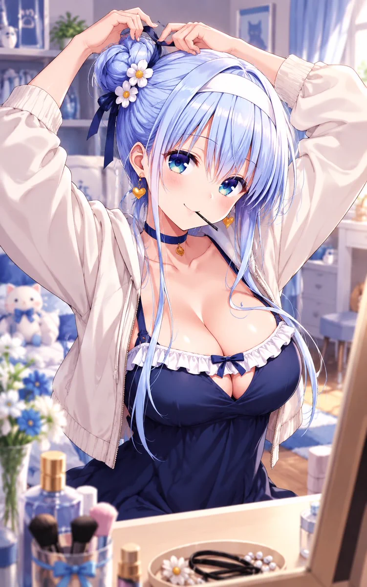 キャンバス油絵 　333　ツインお団子ヘアの彼女　大きめキャンバス 比良坂 狐 on X: 