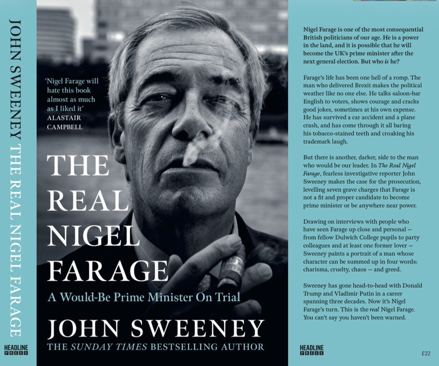dave43law's tweet photo. As the Met Police investigate Farage and Reform

As Birmingham Police investigate assaults at Reform Conference

As Standards investigate Farage

Don't forget to make Farage's week complete - out tomorrow https://t.co/lvREhjSxYg