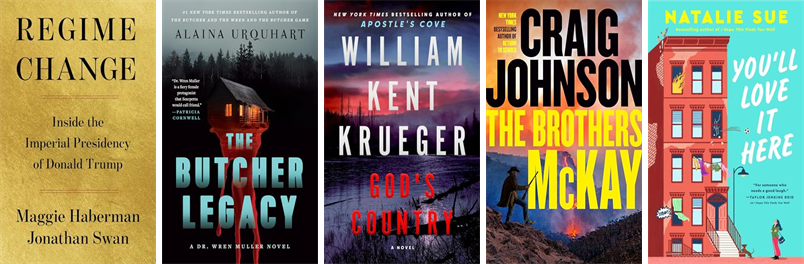 StorrsLibrary's tweet photo. This week the Richard Salter Storrs Library has thirteen new books.  New items include Regime Change, The Butcher Legacy, God's Country, The Brothers McKay, YouÆll Love It Here, Promise Me Never, The Blue Flame, and We Will See You Bleed. https://t.co/UXCigy3dlR https://t.co/e9XQwKs3yV