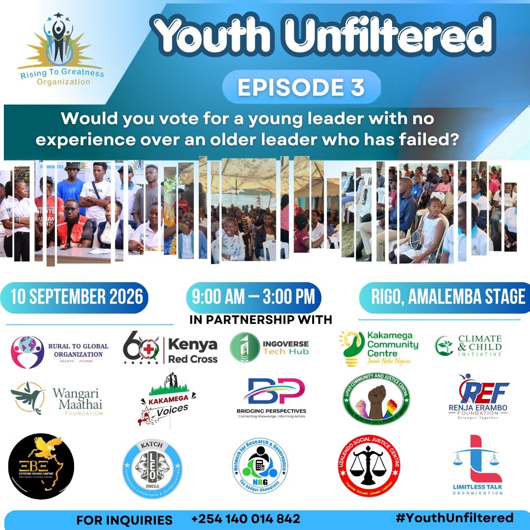IngoverseTech's tweet photo. Join us for a heated debate at Youth Unfiltered Episode 3 tomorrow: Would you vote for a fresh, young leader over an older leader who has failed? It's time for real talk!

🗓️ Sept 10, 2026 | 9 AM – 3 PM
📍 Rigo, Amalemba Stage

#YouthUnfiltered # #IngoverseTechHub https://t.co/69XW64H9Dm