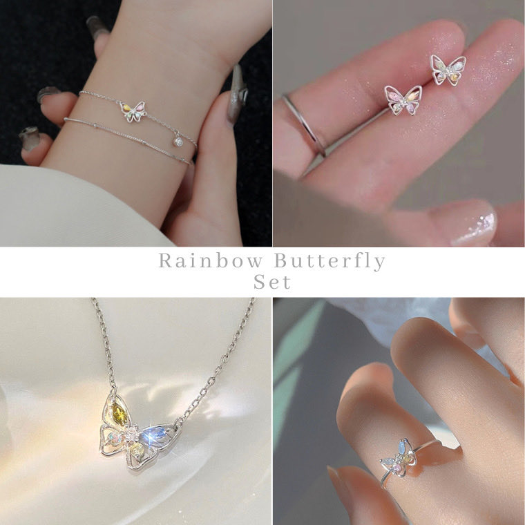 inging_v's tweet photo. 🦋สร้อยคอผีเสื้อสีรุ้ง🦋 MNL Rainbow Butterfly สไตล์มินิมอล วัสดุเงินแท้ ไม่ลอกดำ มีให้เลือกทั้งแบบเดี่ยวและแบบเซ็ท ข���งขวัญวันเกิดน่ารักๆ ราคาหลักร้อย 
🛒พิกัด @ShopeeTH : https://t.co/nEJCSjMkvg  
#MNL #สร้อยคอมินิมอล #ShopeeTH #shopingonline #ของดีบอกต่อ https://t.co/IHVfOyShUO