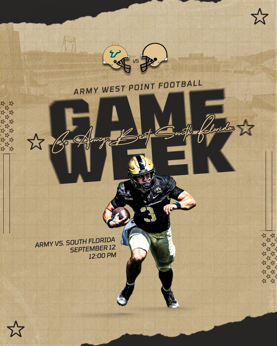 ArmyAClub's tweet photo. ICYMI: ITS GAME WEEK ON POST!

⚔️The Black Knights host USF after a 59-3 season opening win!

#GoArmy | #BeatUSF | #DutyHonorCountry https://t.co/ZQqe7dXUiB
