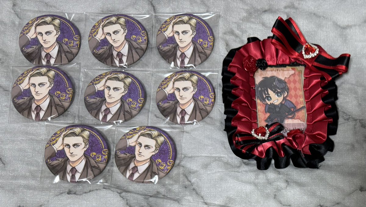 goth_123's tweet photo. 「 進撃の巨人 記念グッズ マガジンショップ グリッター 缶バッジ セット 交換 」

譲→ エルヴィン 8

求→ エレン

郵送でのお取引になります。現在お手元にある方優先ですが、仮約束も〇
検索からでもお気軽にお声掛け下さい🙇🏻‍♀️ https://t.co/een18uxicB