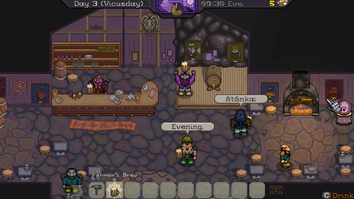 hammer_harvest's tweet photo. Local tavern the Frothy Plait has plenty of refreshment for hard-working dwarves! π»
β¨Live on Kickstarter! Learn more: https://t.co/DIElLkCu2U
#wishlistwednesday #kickstartergames #gamedev #indiegamedev #farmsim #lifesim #dwarfgames #dwarves #cozygames #wholesomegames #rpg https://t.co/tCwBoiuXwi