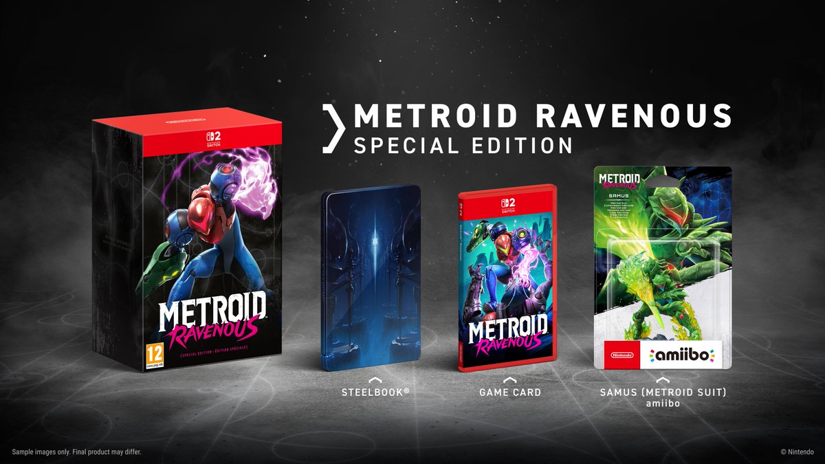 NintendoUK's tweet photo. This #MetroidRavenous: Special Edition, which includes a Samus (Metroid Suit) #amiibo figure will be available in stores on January 28th. https://t.co/i1x3z9JXTi