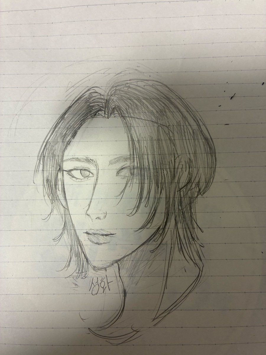 ck64_h's tweet photo. 似せられなかったけど描いてみたかったから満足☺️ https://t.co/e4H5s4CFHj