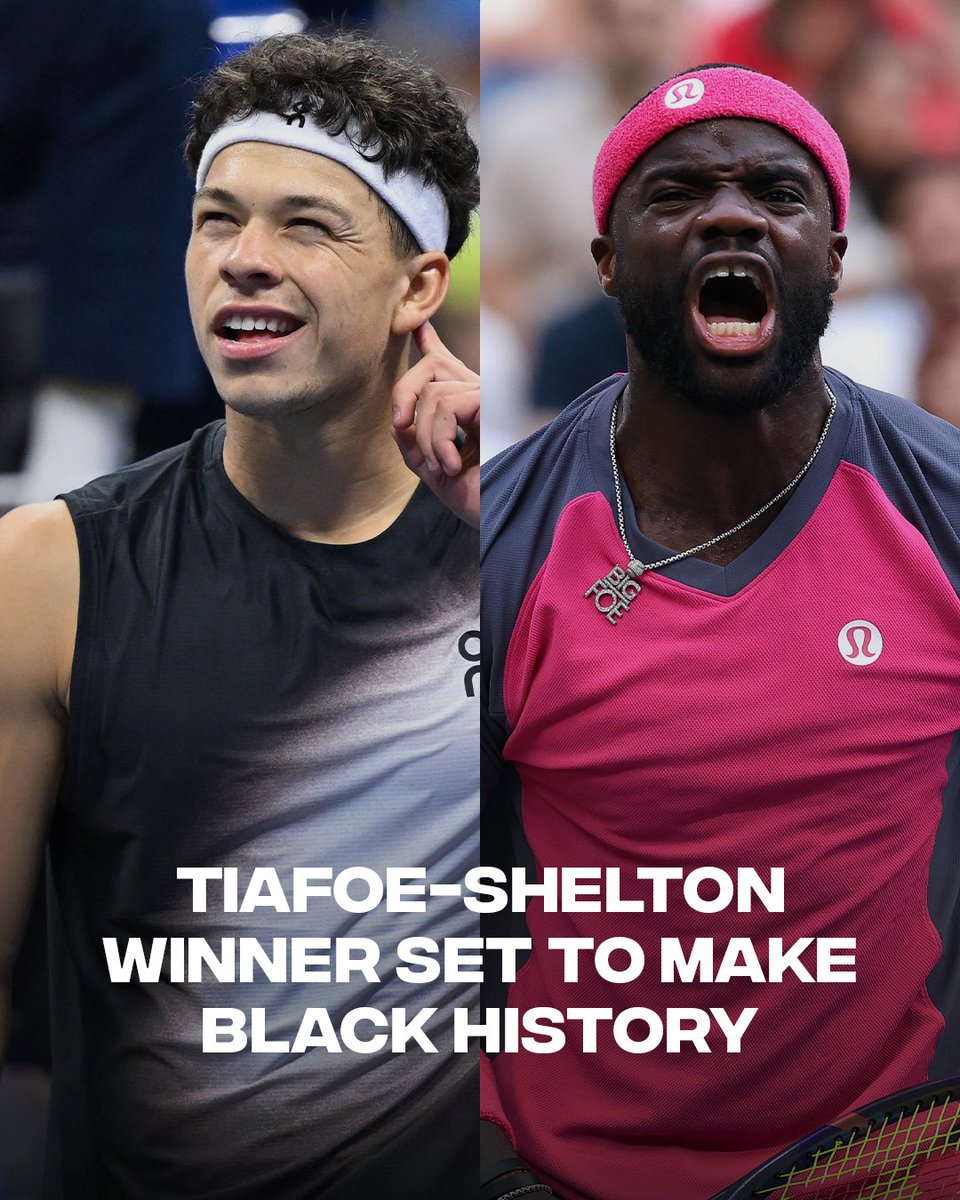 ComplexSports's tweet photo. History is guaranteed. 🙌🏽

Tiafoe or Shelton will end a decades-long wait for Black American men’s tennis.

📸Getty https://t.co/poxpQBecD8