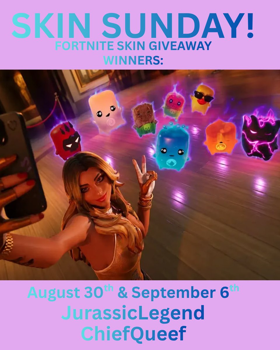 AmberRoseTTV's tweet photo. The AmberRose community is continuing our Skin Sunday into September! Every Sunday we do a Fortnite skin giveaway raffle on Twitch! 

We gifted 3 Fortnite skins yesterday! Thank you to my mod, Chief, for hosting an additional skin giveaway! https://t.co/EqBnbqE39t