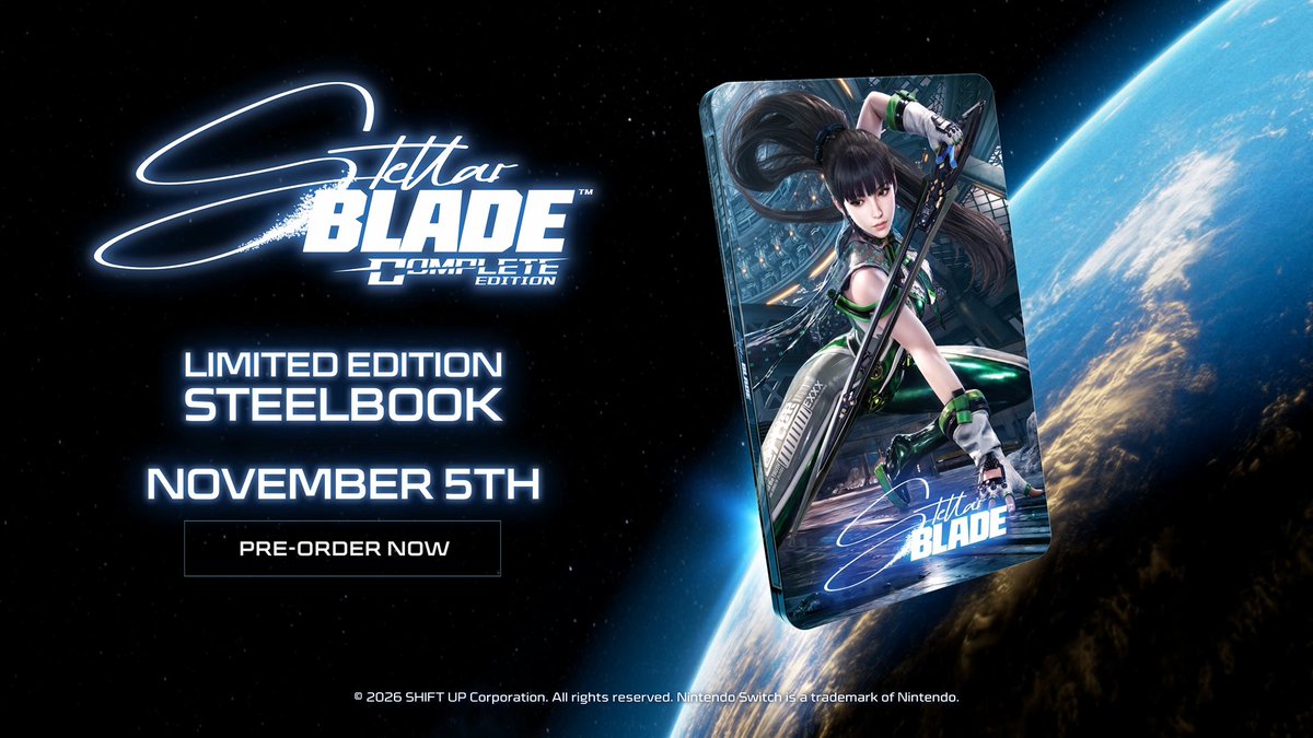 Genki_JPN's tweet photo. Stellar Blade Complete Edition Limited Edition Steelbook! 🔥 https://t.co/RIxrfIZEyE