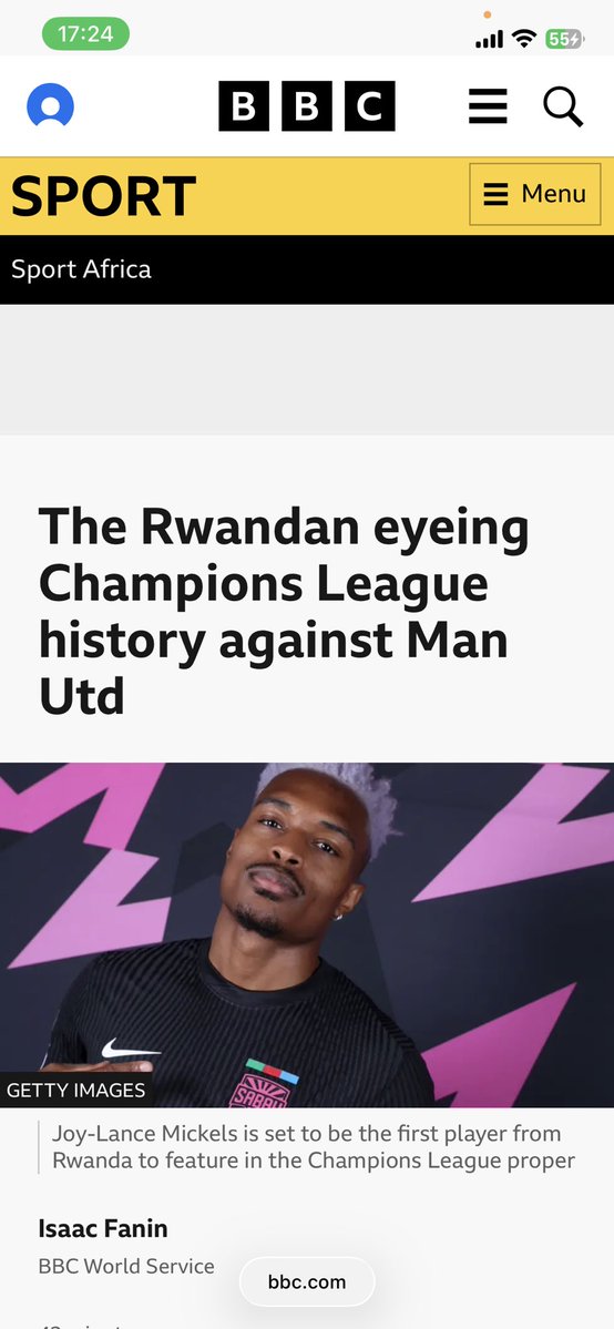 rigogaruth's tweet photo. BBC Sport  , Rwanda 🇷🇼 to the World 

Iyi nkuru muyisome neza 

Aha bizangora gukurikira Man Utd pe ! 

Once HE Paul Kagame , said , we are small country, but we are not small people. https://t.co/dJnUhsH5AE