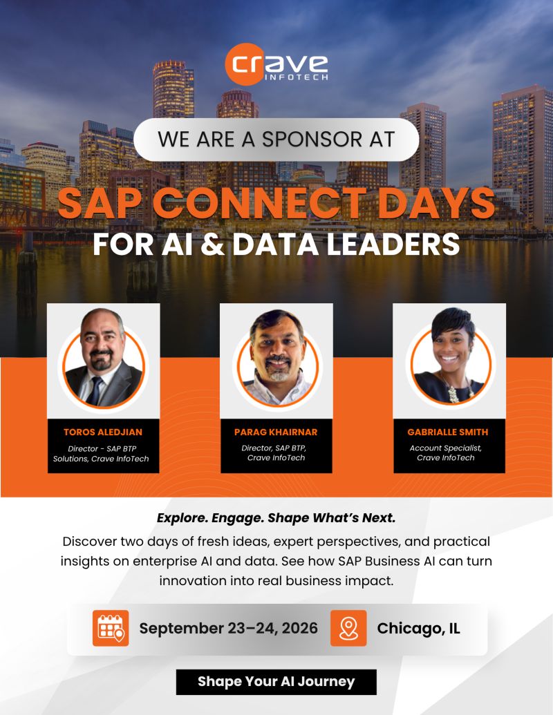 CraveInfotech's tweet photo. Join SAP Connect Day for AI &amp; Data Leaders and explore what’s next in AI, data, and the autonomous enterprise.

📅 September 23–24, 2026
📍 Chicago, Illinois
Register Now

#SAPConnect #Chicago #SAP #EnterpriseAI #AgenticAI #SAPBusinessAI #AIandD https://t.co/WrYhPmaWzF