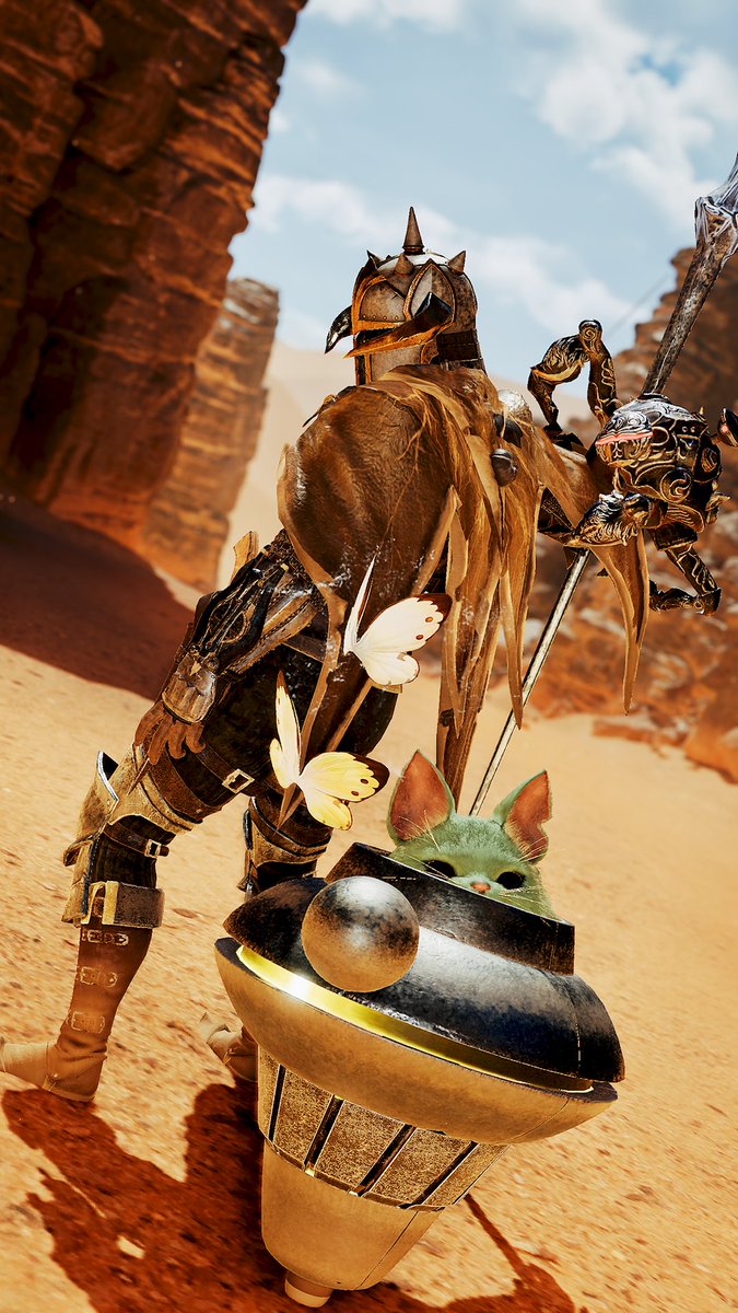 TheBiabetic's tweet photo. "The Mandalorian ft. Grogu"

Using some makeup, you can make the Damascus helm look pretty close to Mando's!

#MHWilds #MonsterHunterWilds
#MonsterHunter https://t.co/lYPgIUZEKA