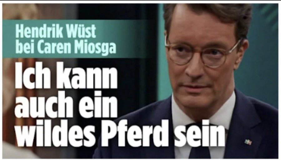 Markus_Krall's tweet photo. Wir brauchen einen neuen Spitznamen für Wüst. Ich fange mal an: Kanalien Stallion. 
Weiter Ideen? https://t.co/kwPRv53cnQ