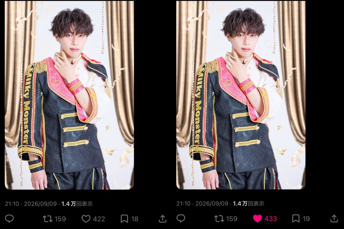 Ailes_O32's tweet photo. @jo__zb_1 お声がけくださりご協力ありがとうございます.′

ほかの方とかぶってしまい変動ありますが𝟫垢からいいねをお返しさせていただきました𑁊^. .^𑁊

またご縁がありましたらよろしくお願いします.+ https://t.co/eZVwW0b78F